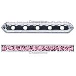 Dreamtime Crystal DC 77730 Rondelle Spacer Bars 5 Hole Light Rose/Silver